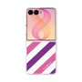 クリアケース［ Big Stripe - Purple × Pink ］