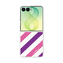 クリアケース［ Big Stripe - Purple × Pink ］