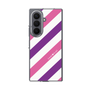 クリアケース［ Big Stripe - Purple × Pink ］