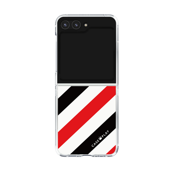 クリアケース［ Big Stripe - Red × Black ］