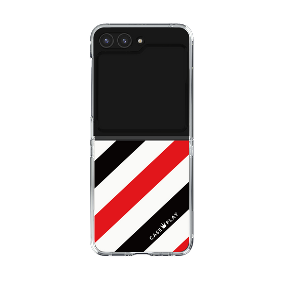 クリアケース［ Big Stripe - Red × Black ］