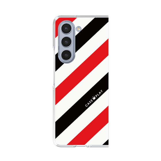 クリアケース［ Big Stripe - Red × Black ］