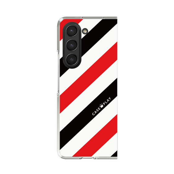 クリアケース［ Big Stripe - Red × Black ］