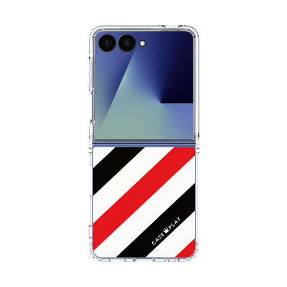 クリアケース［ Big Stripe - Red × Black ］