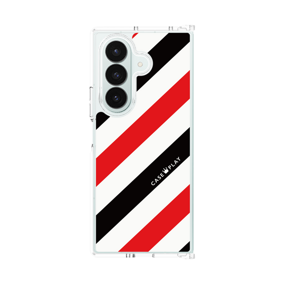 クリアケース［ Big Stripe - Red × Black ］