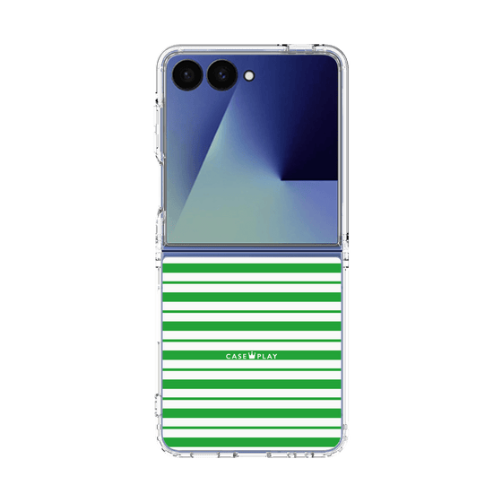 クリアケース［ Small Border - Green ］