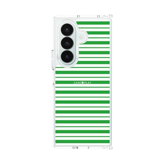 クリアケース［ Small Border - Green ］