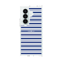 クリアケース［ Small Border - Navy ］