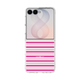 クリアケース［ Small Border - Pink ］