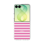 クリアケース［ Small Border - Pink ］