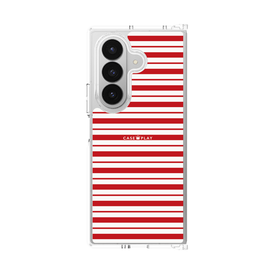 クリアケース［ Small Border - Red ］