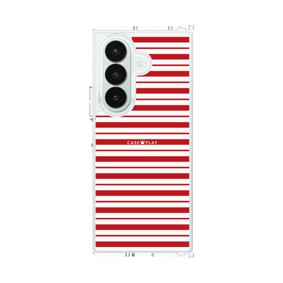 クリアケース［ Small Border - Red ］