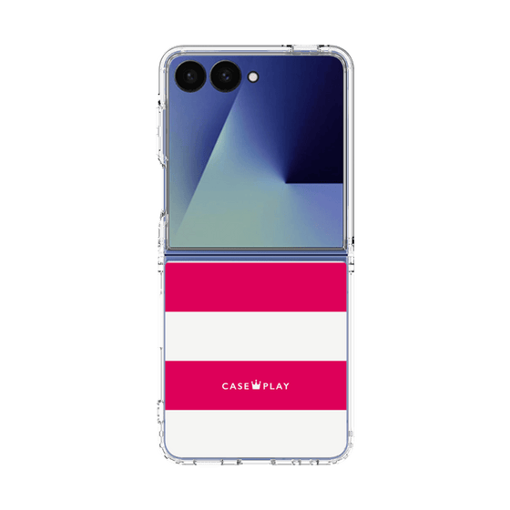 クリアケース［ Big Border - Pink ］