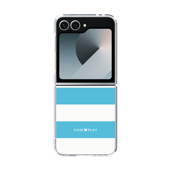 クリアケース［ Big Border - Blue ］