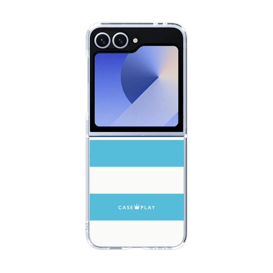 クリアケース［ Big Border - Blue ］