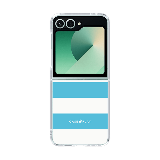 クリアケース［ Big Border - Blue ］