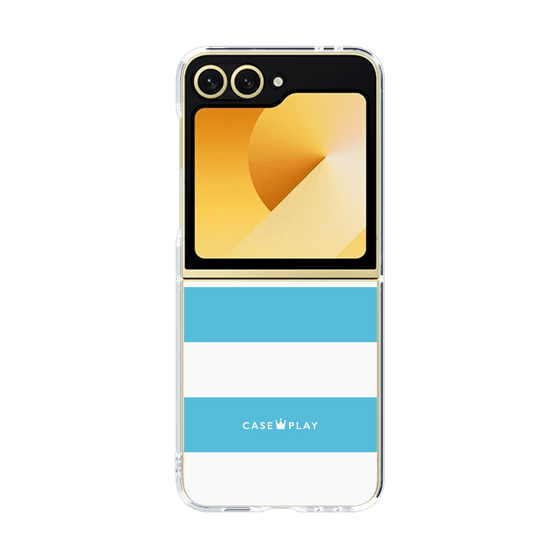 クリアケース［ Big Border - Blue ］