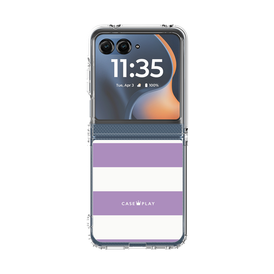 クリアケース［ Big Border - Purple ］