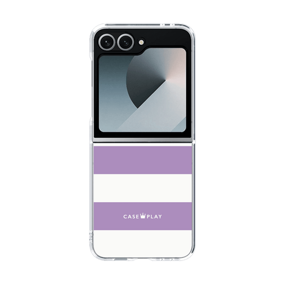 クリアケース［ Big Border - Purple ］