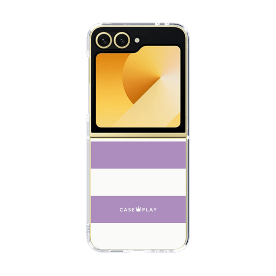 クリアケース［ Big Border - Purple ］