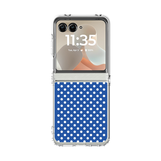 クリアケース［ Small Dot - Blue ］