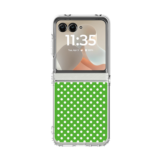 クリアケース［ Small Dot - Green ］