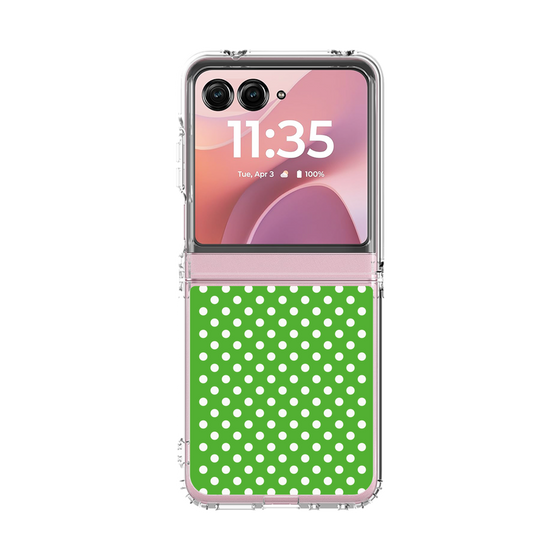 クリアケース［ Small Dot - Green ］