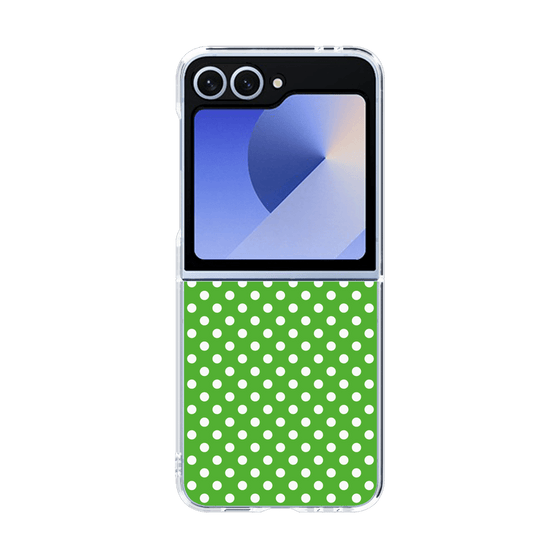 クリアケース［ Small Dot - Green ］