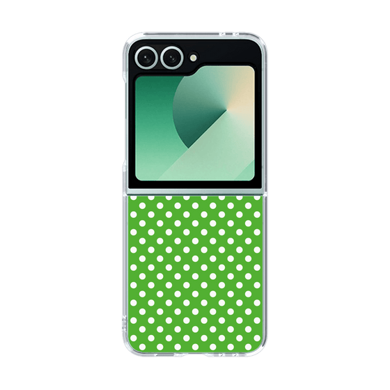 クリアケース［ Small Dot - Green ］