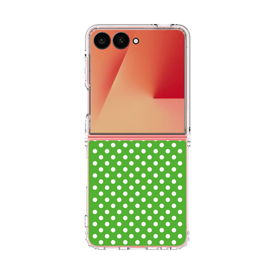 クリアケース［ Small Dot - Green ］