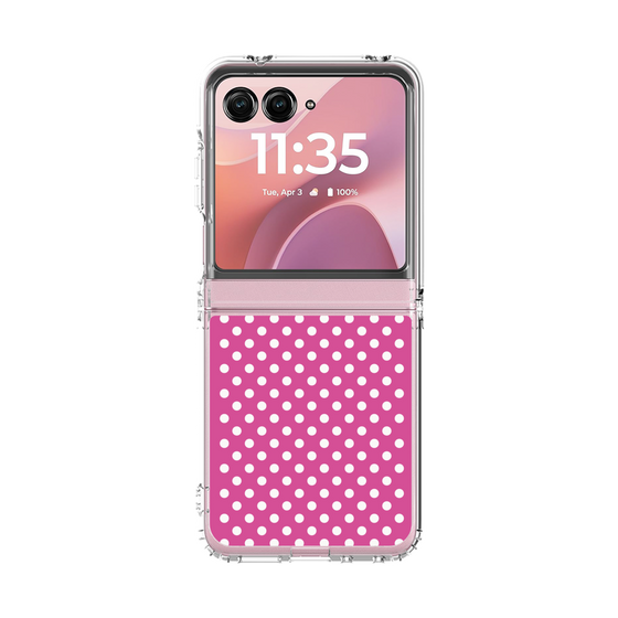 クリアケース［ Small Dot - Pink ］