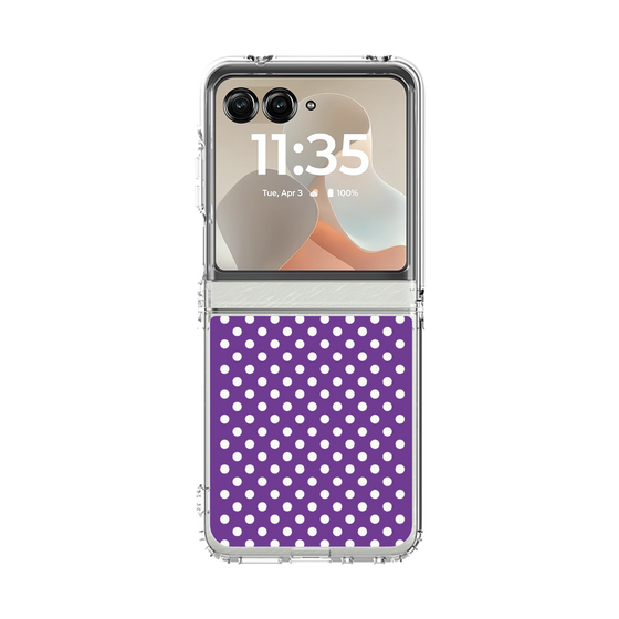 クリアケース［ Small Dot - Purple ］