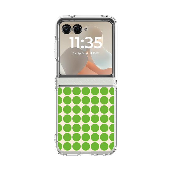 クリアケース［ Big Dot - Green ］