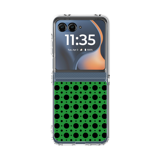 クリアケース［ Shower Dot - Green ］