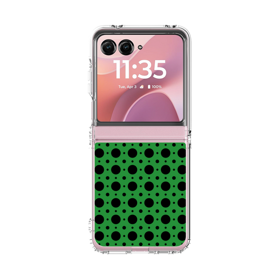 クリアケース［ Shower Dot - Green ］