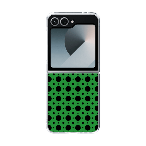 クリアケース［ Shower Dot - Green ］