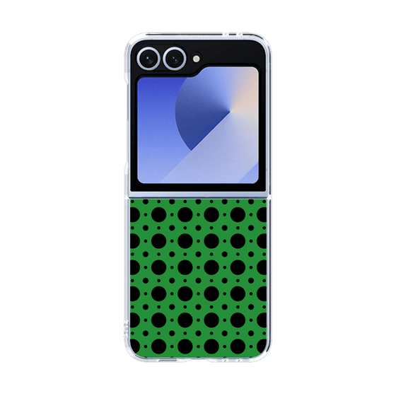 クリアケース［ Shower Dot - Green ］