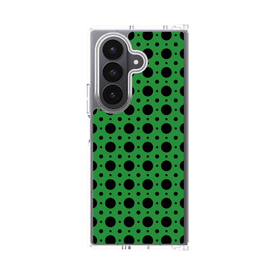 クリアケース［ Shower Dot - Green ］