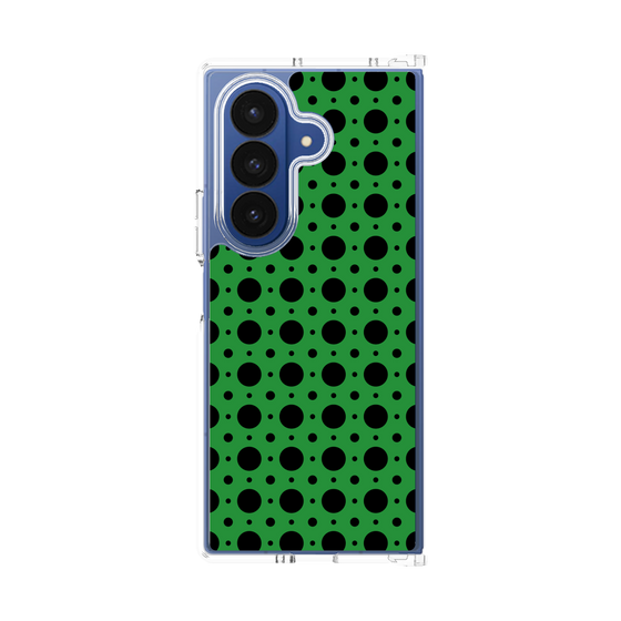 クリアケース［ Shower Dot - Green ］