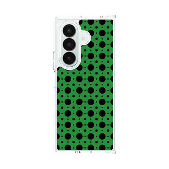 クリアケース［ Shower Dot - Green ］