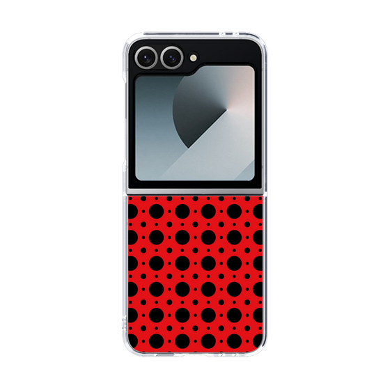 クリアケース［ Shower Dot - Red ］