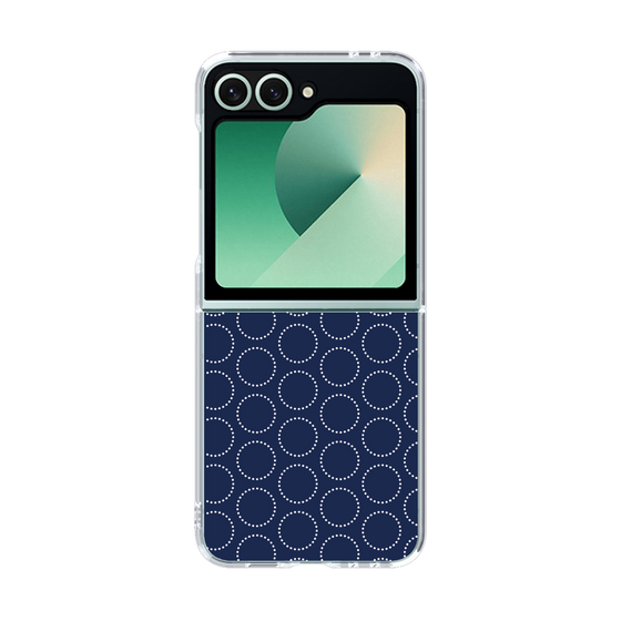 クリアケース［ Dot Circle - Navy ］