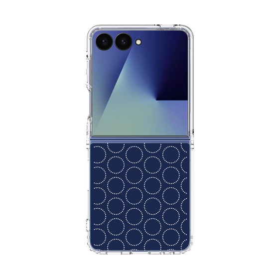 クリアケース［ Dot Circle - Navy ］