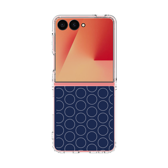 クリアケース［ Dot Circle - Navy ］