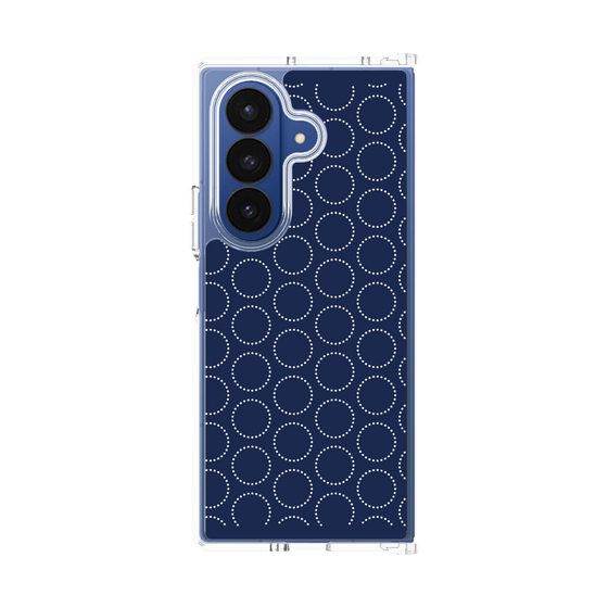 クリアケース［ Dot Circle - Navy ］