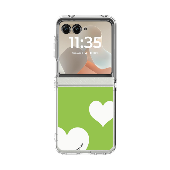 クリアケース［ Two Hearts - Green ］