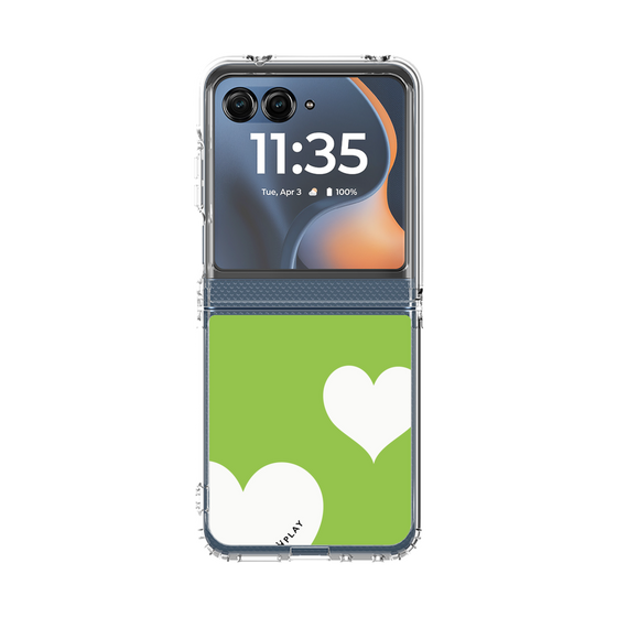 クリアケース［ Two Hearts - Green ］