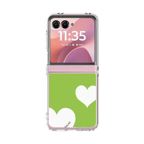 クリアケース［ Two Hearts - Green ］