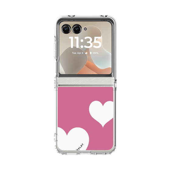 クリアケース［ Two Hearts - Pink ］