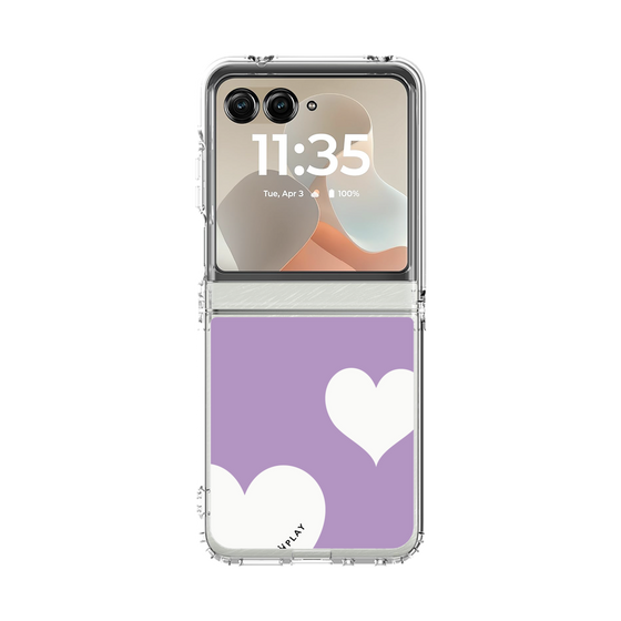 クリアケース［ Two Hearts - Purple ］